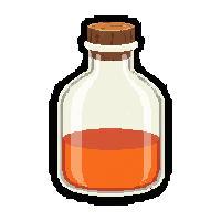 luck fortune potion  half empty used