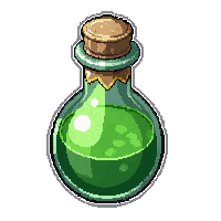 luck fortune potion  ornate gold trim