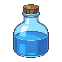 mana restore blue  crystal decanter