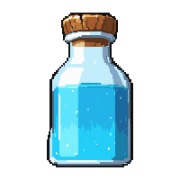 mana restore blue  glowing bright liquid