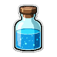 mana restore blue  half empty used