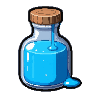 mana restore blue  overflowing dripping
