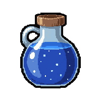 mana restore blue  simple clay jug