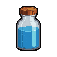 mana restore blue  small vial tiny
