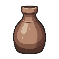 poison cure antidote  simple clay jug
