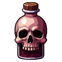 rage berserker draught  skull shaped bottle