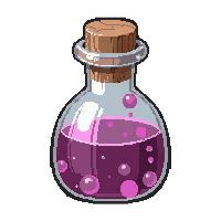 shrink miniature potion  glowing bright liquid