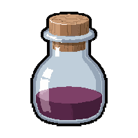 shrink miniature potion  half empty used