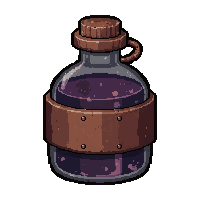 shrink miniature potion  leather wrapped flask