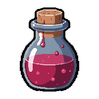 shrink miniature potion  overflowing dripping