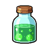 stamina green elixir  crystal decanter
