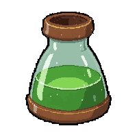 stamina green elixir  leather wrapped flask