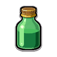 stamina green elixir  ornate gold trim
