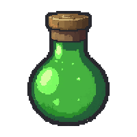 stamina green elixir  simple clay jug
