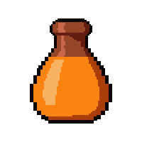 strength buff orange  simple clay jug