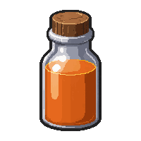 strength buff orange  small vial tiny