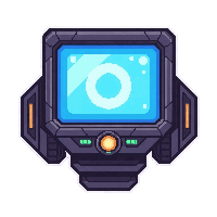 jetpack thruster  glowing blue interface