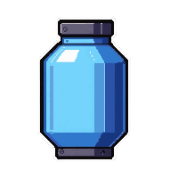 oxygen tank  glowing blue interface