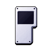 scanner tricorder  sleek white clean