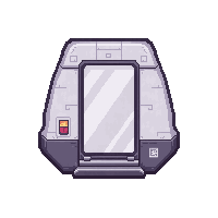 teleporter beacon  sleek white clean