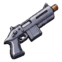 ion blaster gun  chrome metallic silver