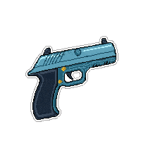 ion blaster gun  cyan electric arcs