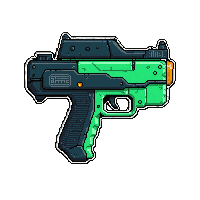 ion blaster gun  neon green plasma
