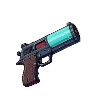 ion blaster gun  translucent energy field