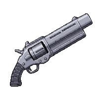 laser pistol beam  chrome metallic silver
