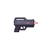 laser pistol beam  floating hovering parts