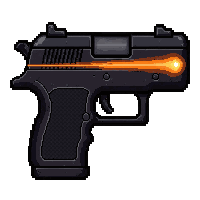 laser pistol beam  orange warning lights