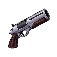 mech arm cannon  chrome metallic silver