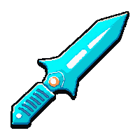 nano blade knife  cyan electric arcs