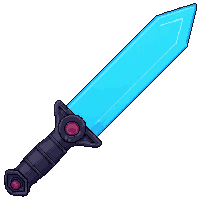 nano blade knife  glowing blue energy