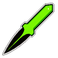 nano blade knife  neon green plasma