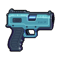 phaser stun gun  cyan electric arcs