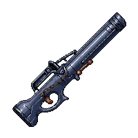 plasma rifle cannon  chrome metallic silver