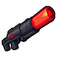 plasma rifle cannon  pulsing red hot