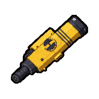plasma rifle cannon  yellow hazard marked