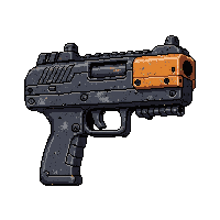rail gun magnetic  battle worn scratched