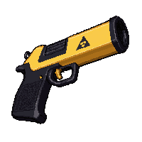 tesla coil gun  yellow hazard marked