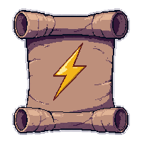 lightning bolt scroll  dark shadow wisps