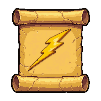 lightning bolt scroll  golden embossed