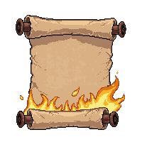 mind control scroll  burning edges on fire