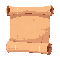 poison gas scroll  rolled parchment tied