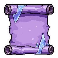 teleport purple scroll  frozen ice crystals