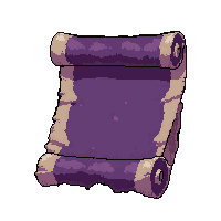 teleport purple scroll  rolled parchment tied