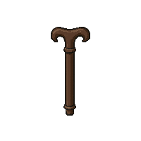 cane walking stick  chocolate brown suede