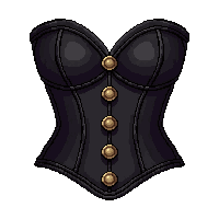 corset mechanical  midnight black leather