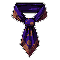 cravat necktie silk  worn and patched